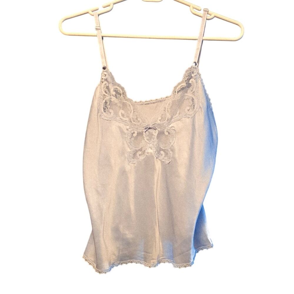Vintage maidenform purple delicate lace lined chemise size 36